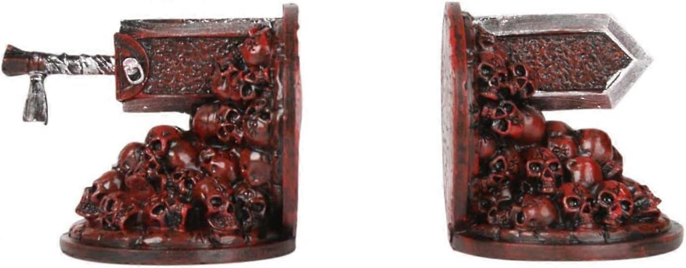 ベルセルクブックエンド、ユニークドラゴンスレイイングナイフブックストップ、棚用ブックホルダー、棚用装飾ブックエンド、高級室内装飾(えんじ色)(2個)