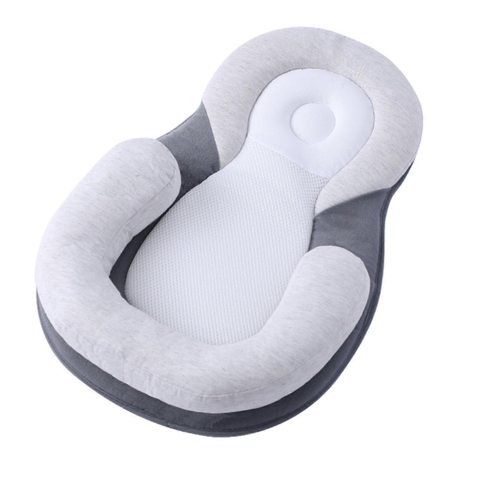 Soft Breathable Baby Lounger for Co-Sleeping and Newborns with Adjustable Strap and Memory Foam Pad