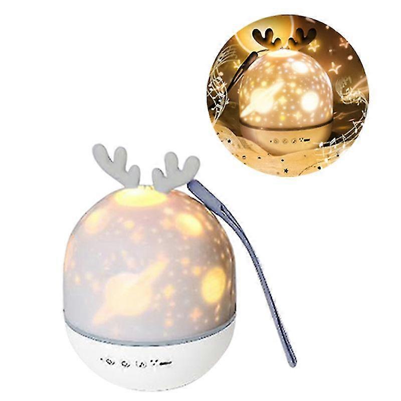 Starry Sky Projector Light Birthday Gift Cute Pet Night Light Led Music Rotating Sensor Lights Lamp