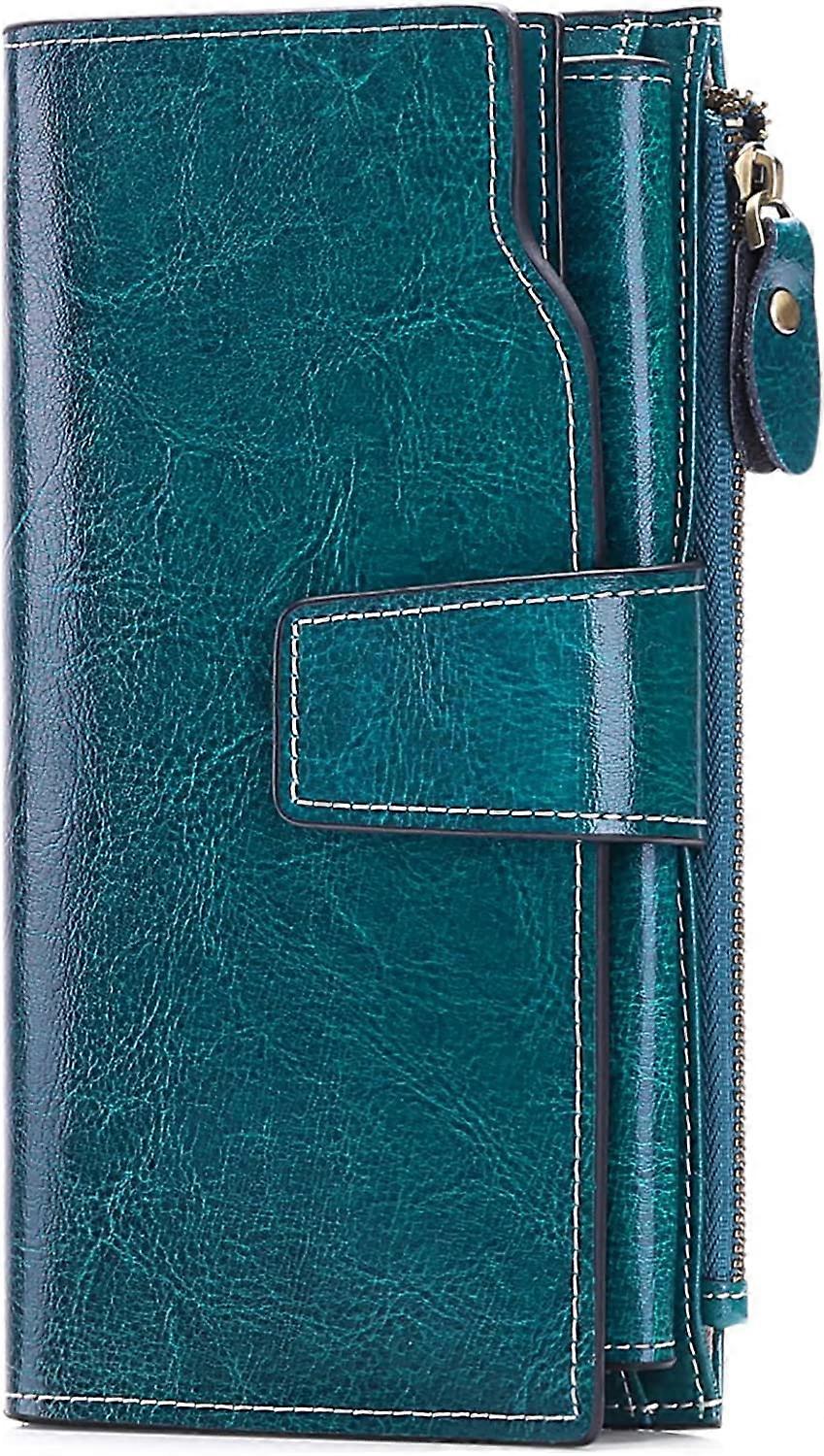 Damer plånbok, stor kapacitet läder damer plånbok