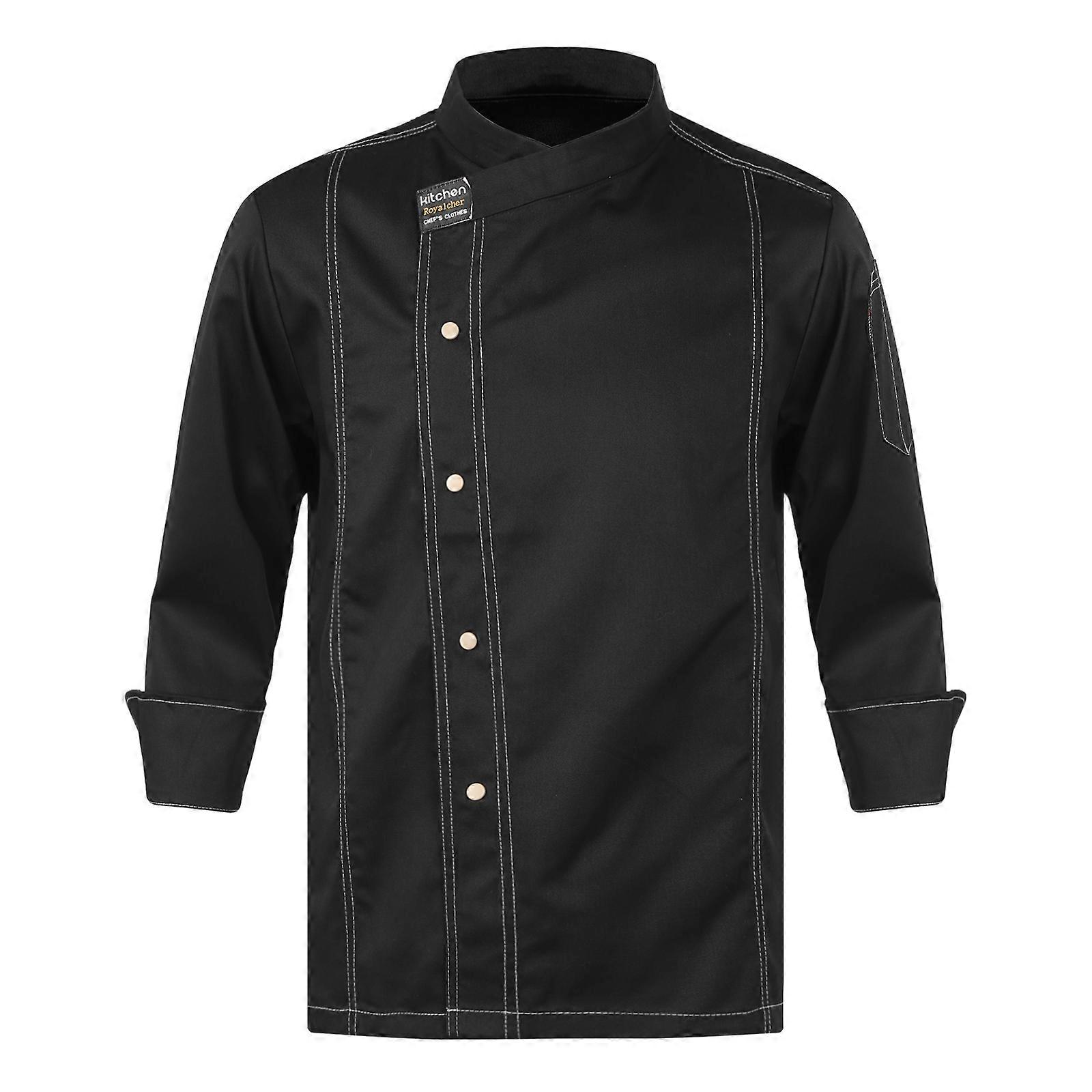 Long Sleeve Chef Clothes Uniform Restaurant Kitchen Cooking Men