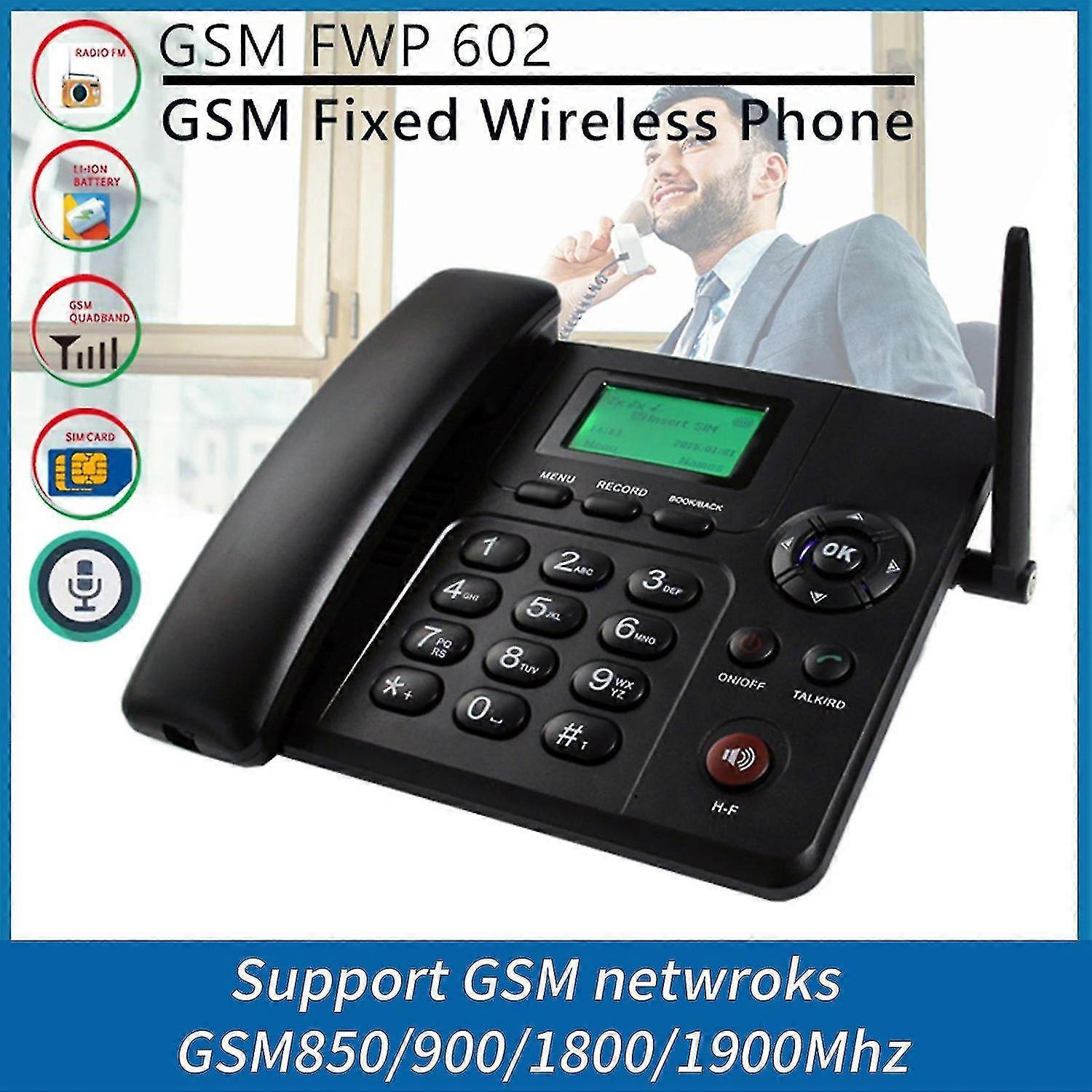 Naiwang 2g Cordless Ph With Antenna Fixed Wireless Ph Desktop Teleph Gsm 850/900/1800/1900mhz Dual Sim
