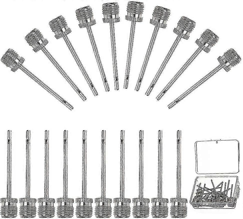 20 Packs Air Pump Inflation Needles, Soccer Sports Ball Pump Needle InStainless Steel Basketball Inflating Pins Air Pump Needle For Balls Soccer Basketb