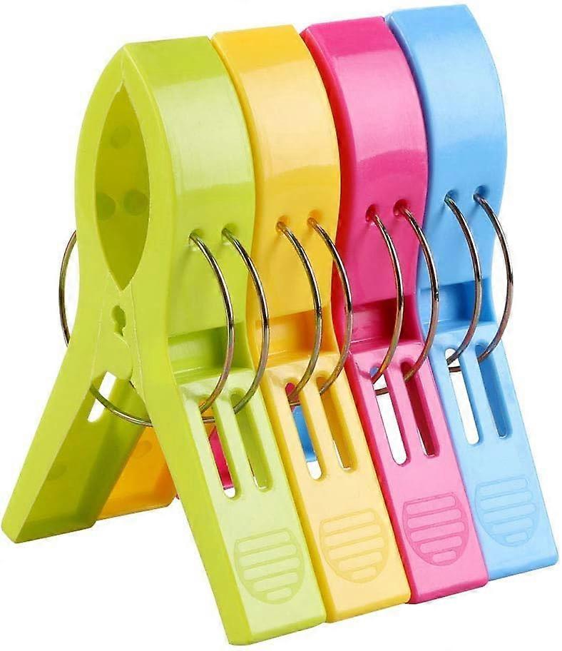12 coat clips-towel clips-beach towel clips are colorful.