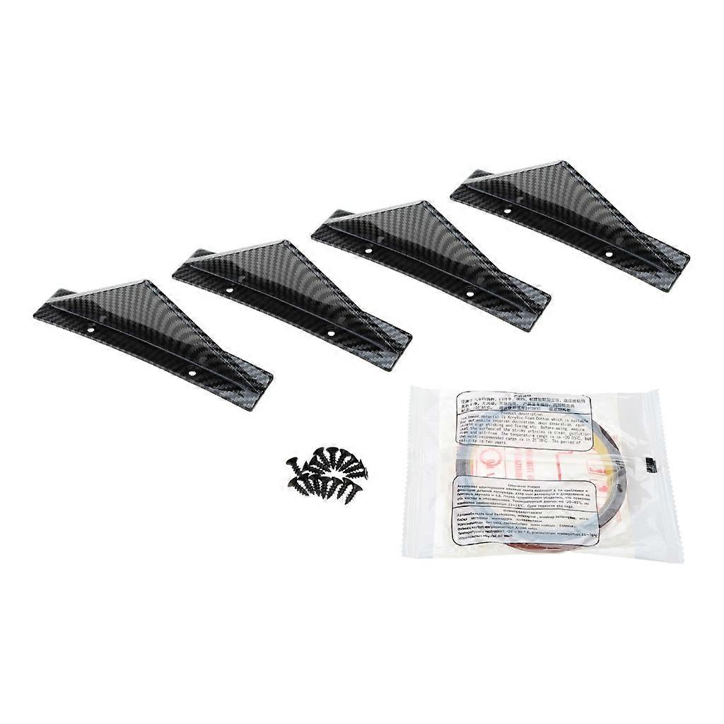  4Pcs Universal Car Rear Bumper Strip Lip Spoiler Diffuser Splitter Car Styling