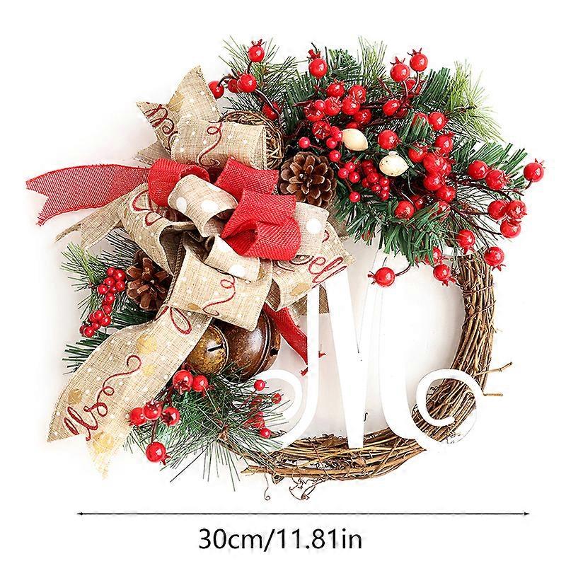 Christmas Wreath Artificial Wreath Window Wall Door Hanging Garlands Rattan Home Christmas Decoration New Year 2025