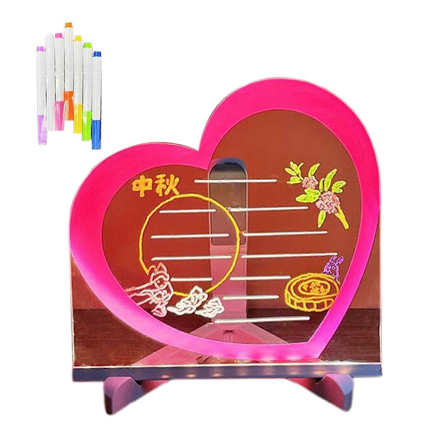 LED Note Board with 7 Colors Pen Soft Glow Widely Used Illuminated Drawing Board Glowing Acrylic