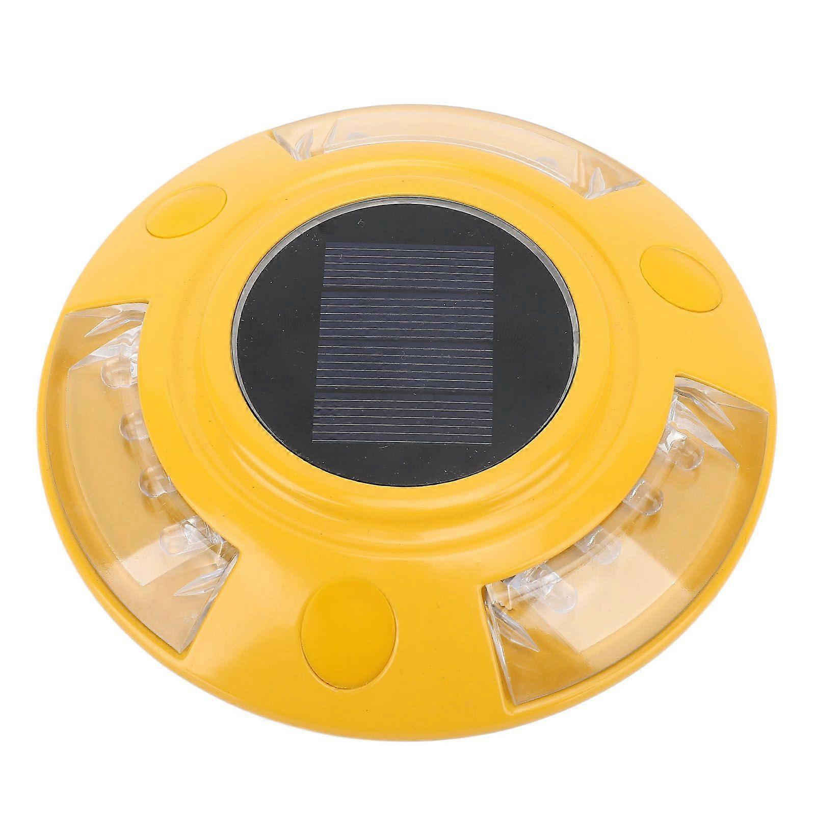 Solar Dock Light Driveway Marker Road Stud Lights IP68 Waterproof Auto On Sensor Warning Pathway Sidewalk Step Lights Red Light