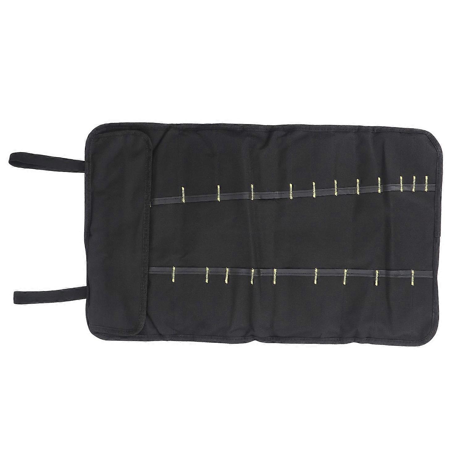 Pockets Tool Roll Bag Portable Canvas Water Proof Multifunctional Roll Up Tool Bag Organizer 