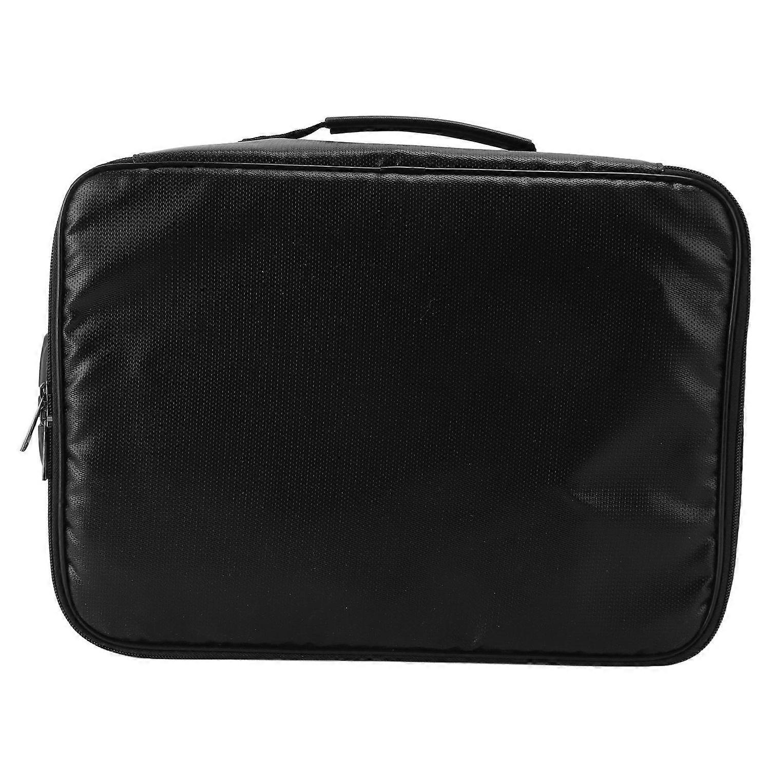 Fireproof Document Box 2000°F Heat Insulated Waterproof 4 Layer Portable Travel Home Organizer Safe 