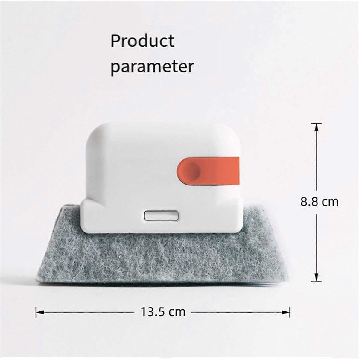 Grey-Window Cleaning Brush Windowsill Groove Deadend Cabinet Crevice Brush with Replace Household Cleaning Tools