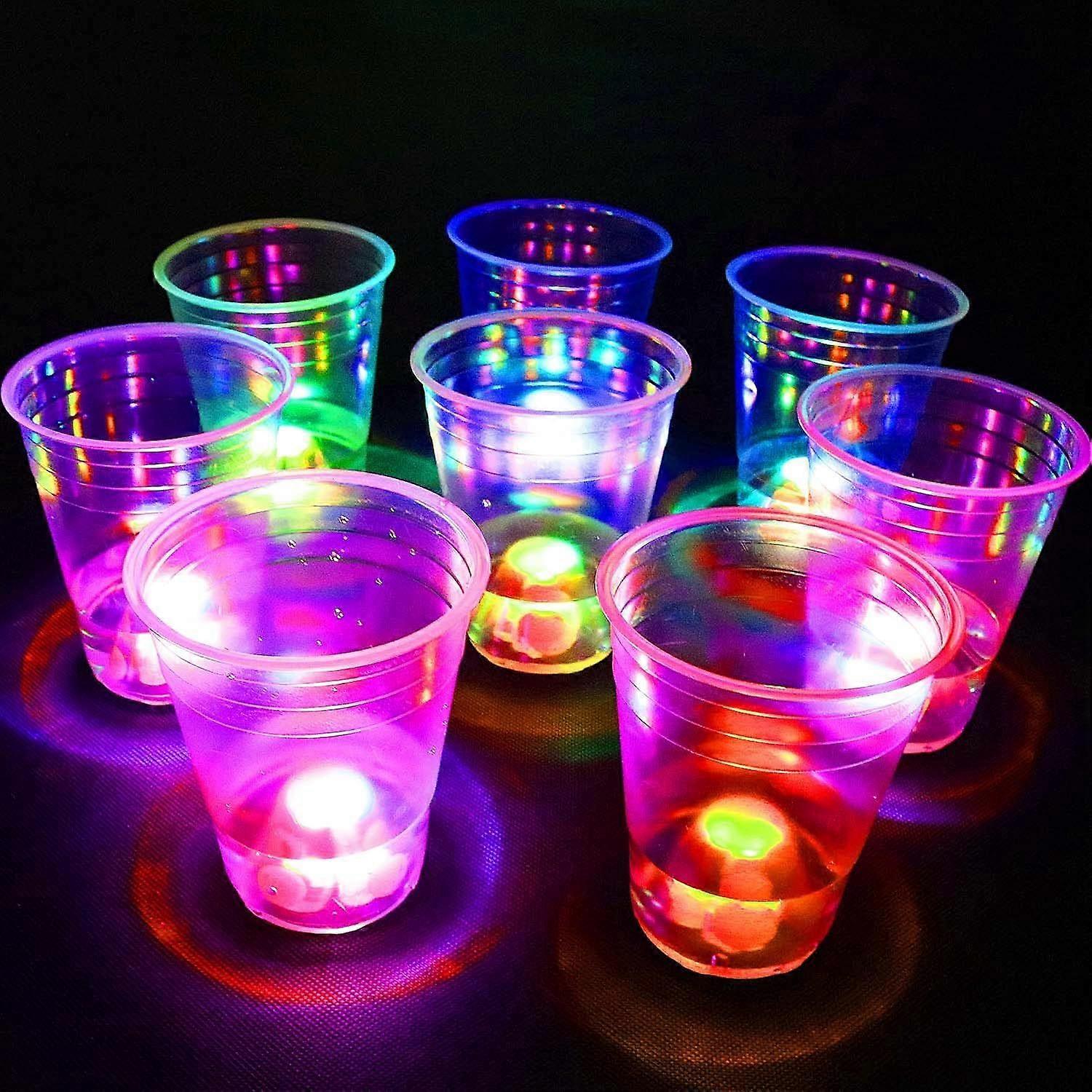 24パックライトアッププラスチックタンブラー(イベントパーティー、ハウスパーティー、誕生日、コンサート、結婚式、バーベキュー、ビーチバケーション)