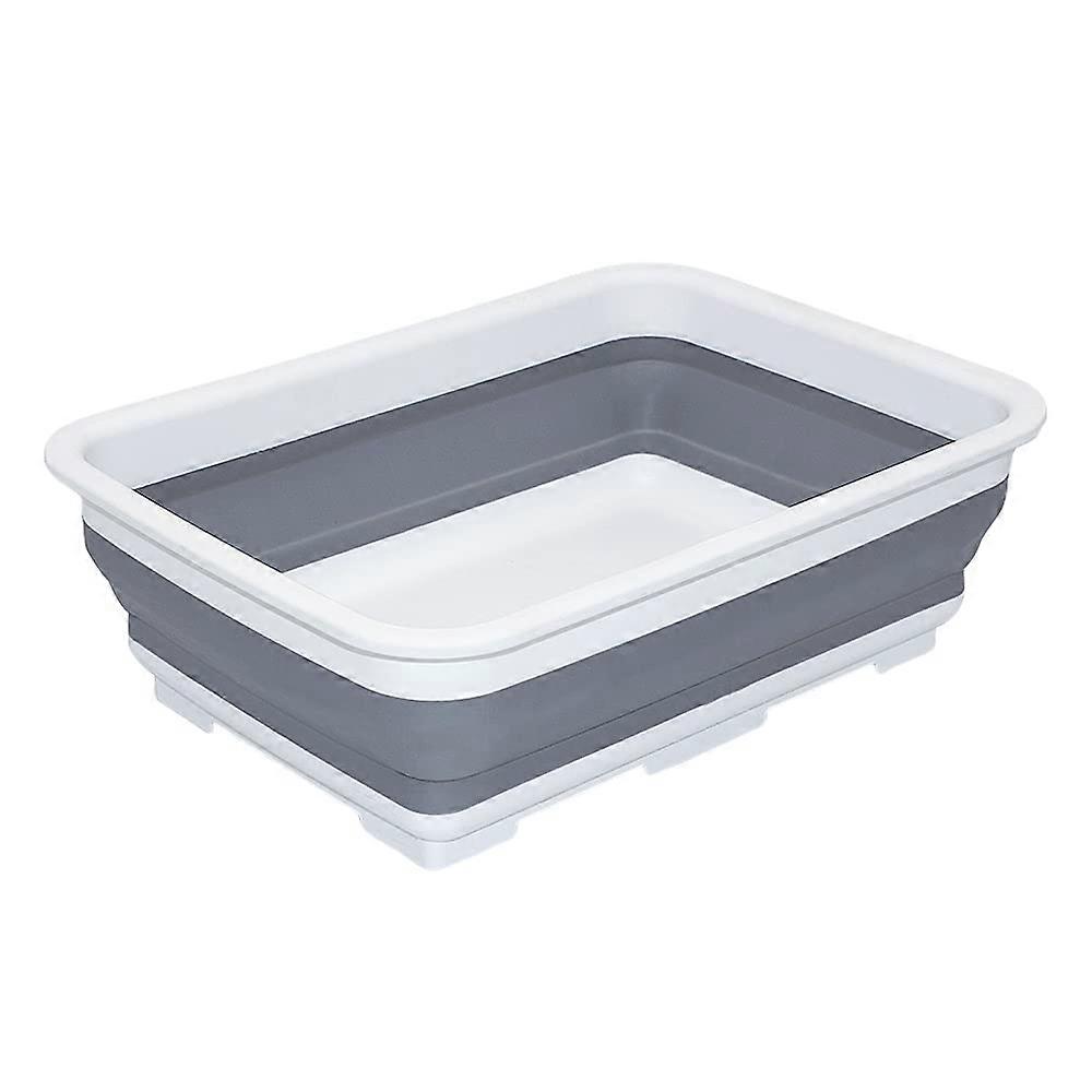 2.6 Gal gray collapsible dish pan for various uses 