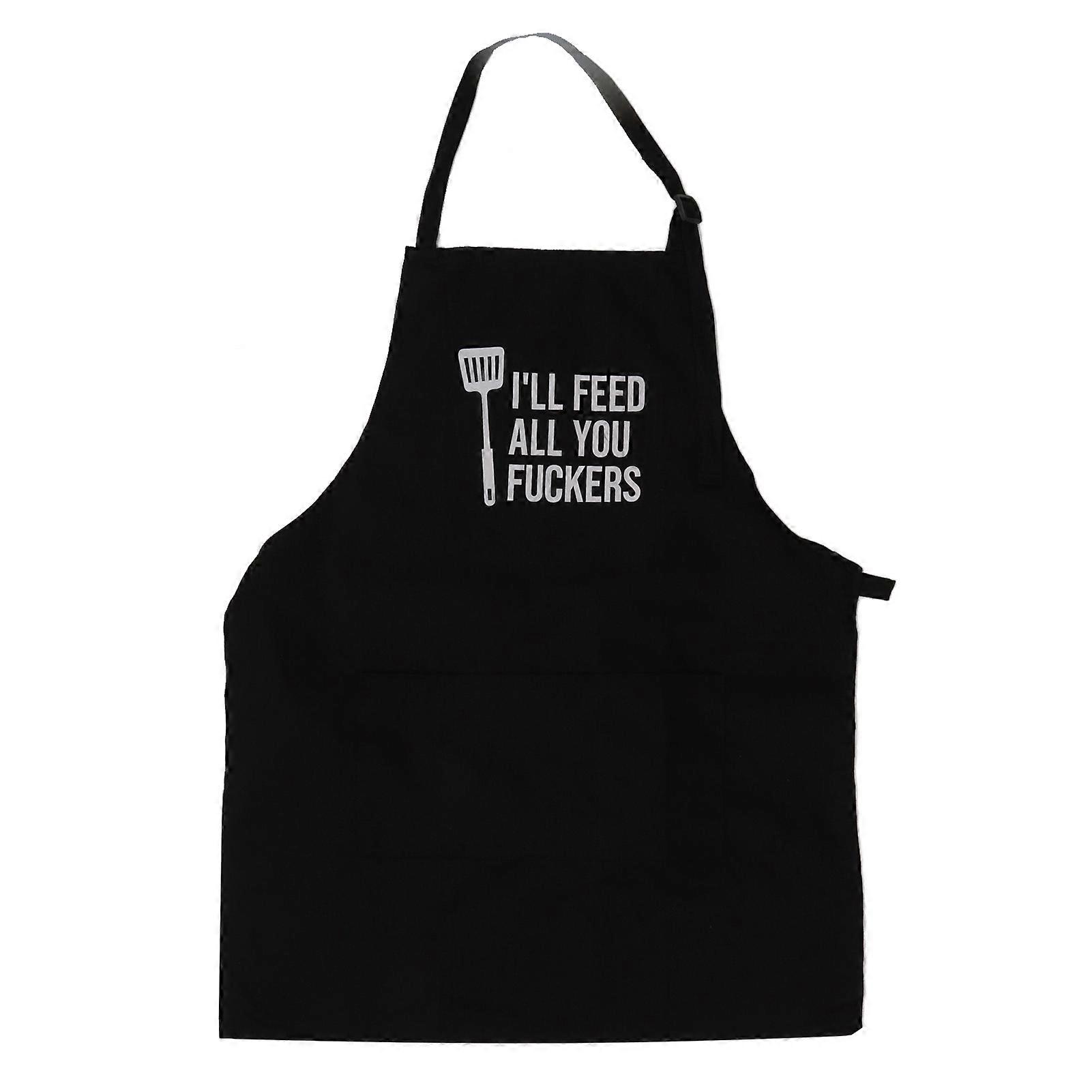 Funny Chef Apron with Adjustable Neck Strap for BBQ or Kitchen Use