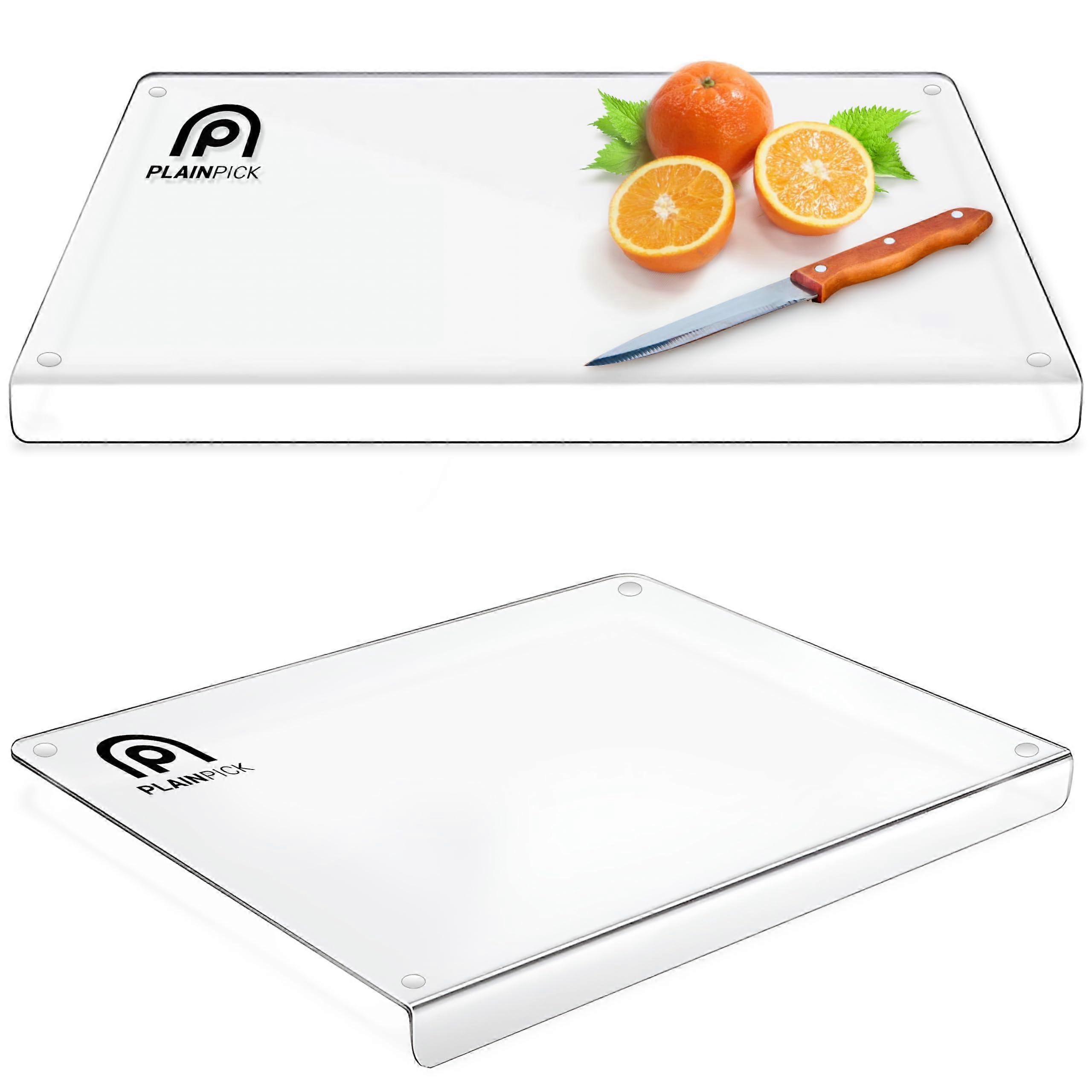 Acrylic Cutting Board with Counter Lip for Kitchen