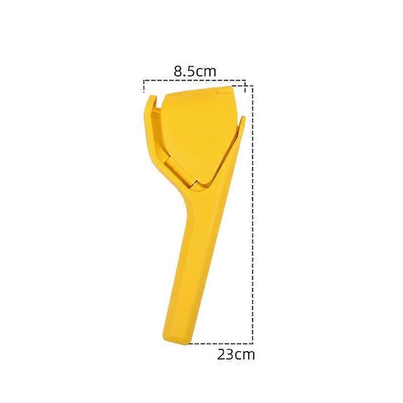Max Juice Extraction Lemon Lime Squeezer EasytoUse Flat Lemon Squeezer with Leverage Squeezer with Built in Strainer Yellow