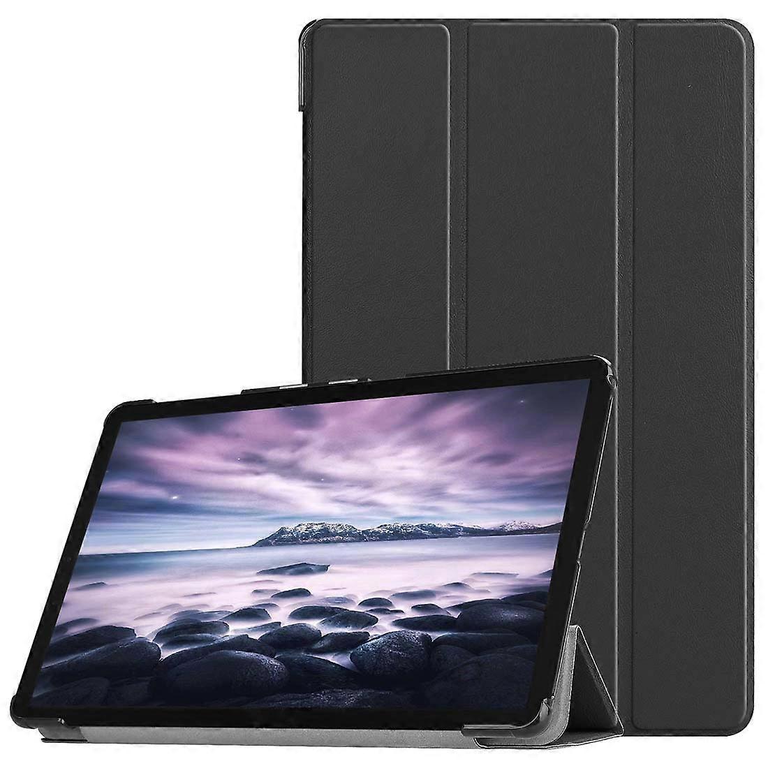Custer Texture Horizontal Flip PU Leather Case for Galaxy Tab A 10.5 / T595 & T590, with Three-folding Holder & Sleep / Wake-up Function