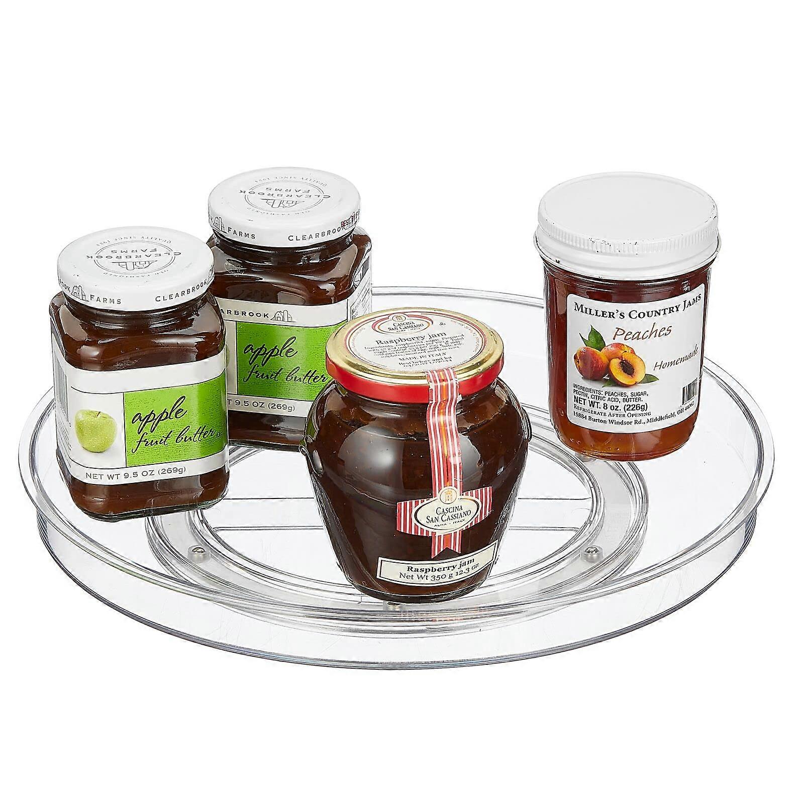 Turntable Plastic Spinner 11.5-Inch Round Kitchen Bathroom Organizer Rotating Countertop Storage