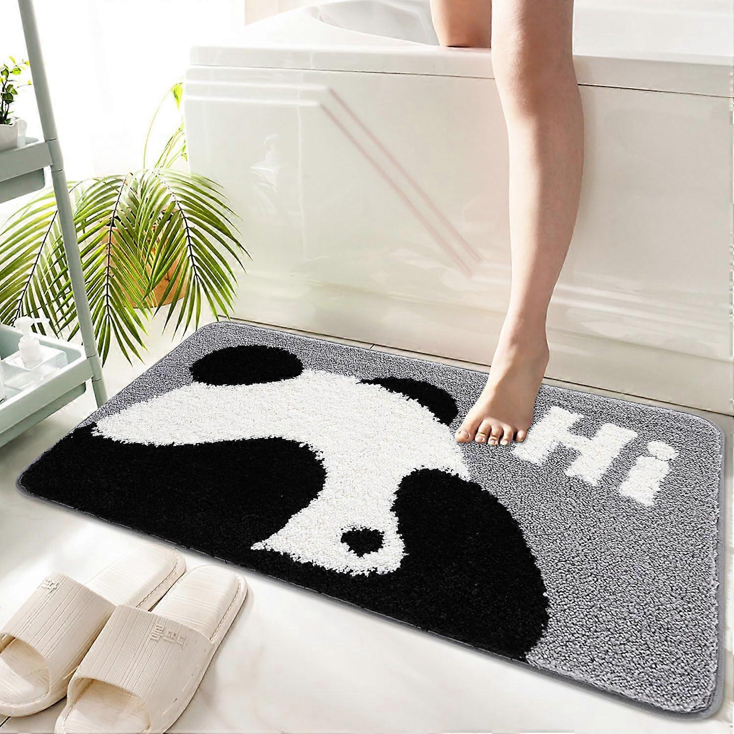 Soft absorbent bathroom mat