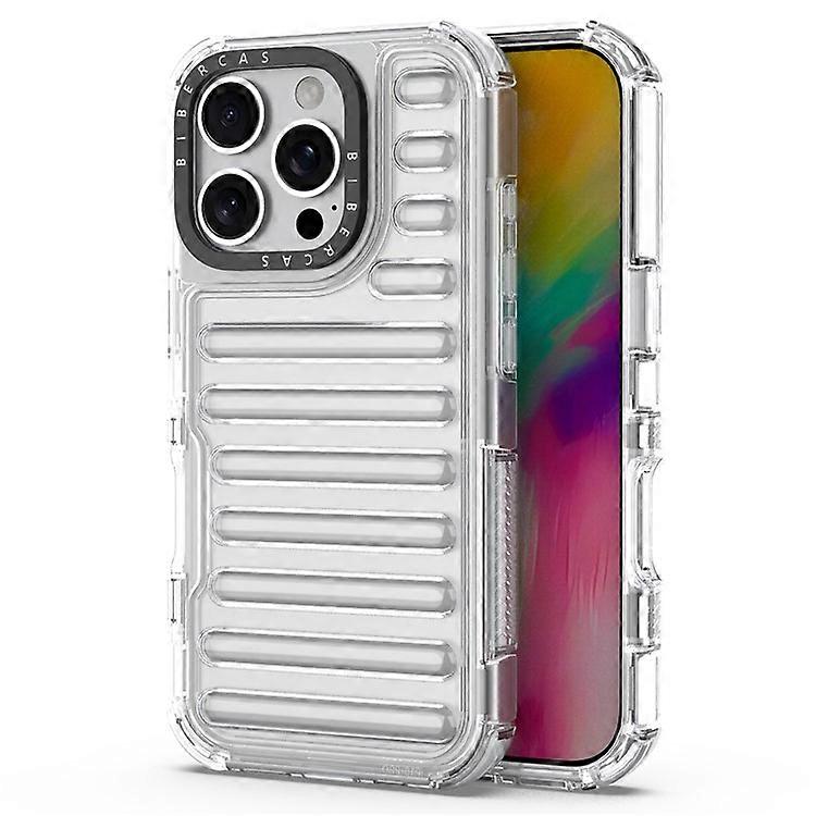 Compatible For iPhone 16 Pro Case Stripe Design Anti-Slip Detachable TPU+PC Phone Cover