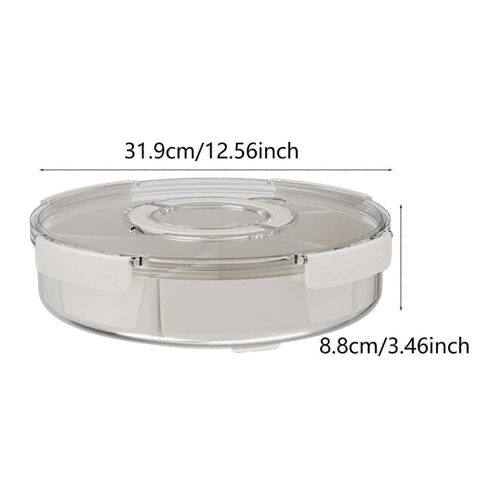 Bandeja para servir dividida Organizador de bocadillos de 5 ranuras para la noche de cine de frutas secas en la playa