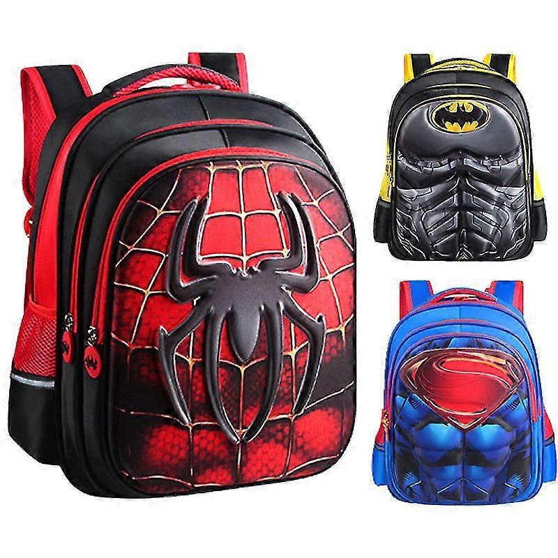 Barn Pojkar Ryggsäck Spiderman Batman Axel Dagis Skolväska Ryggsäck Gåva