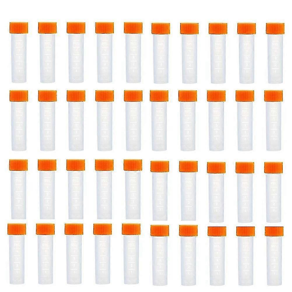 200 adet Vidalı Kapaklı Plastik Test Tüpleri, 5ml Santrifüj Test Tüpü, Plastik Donma Test Tüpleri, Of için