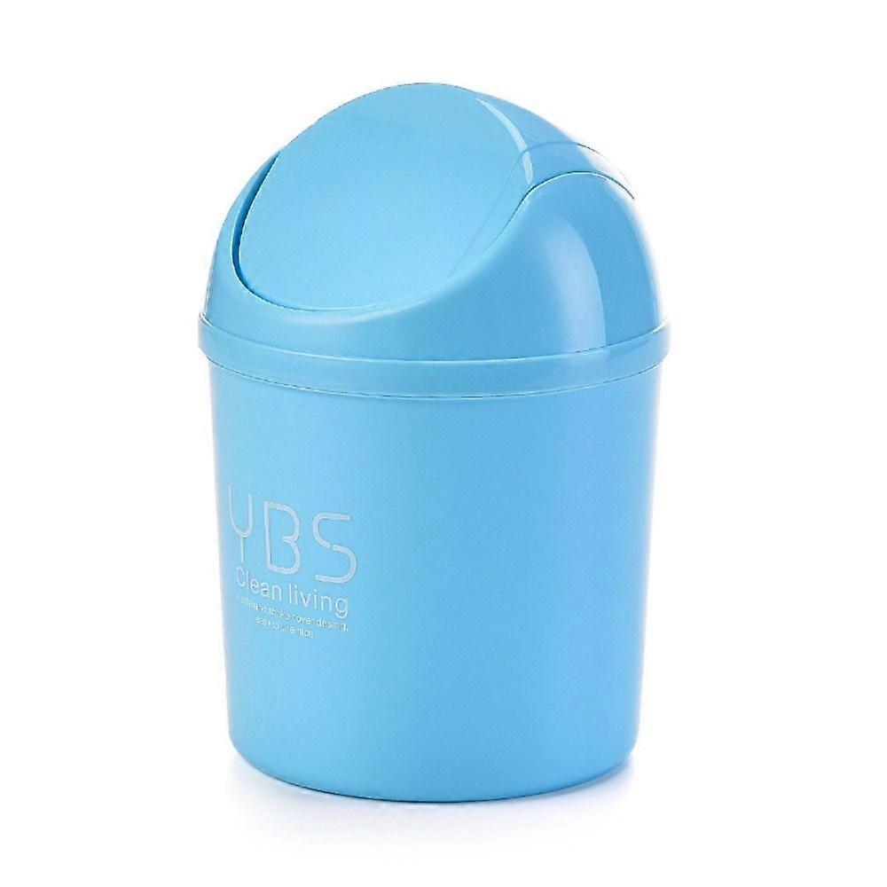 Home Storage Box Ash Urns Can Trash Waste Desktop Garbage Bin Basket Dustbin Rolling Cover