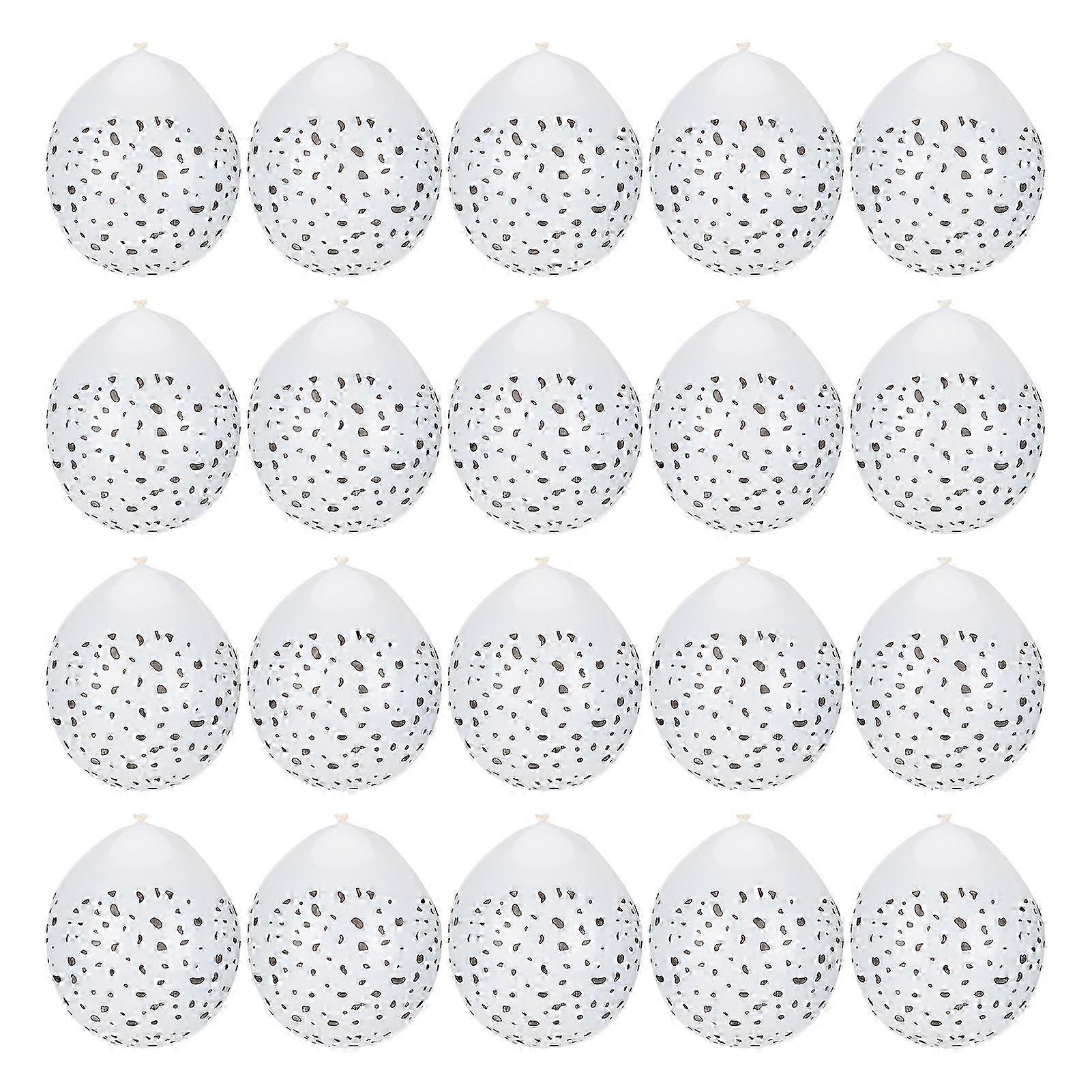 20 قطعة نمط البالونات جولة اللاتكس بالونات الديكور لعيد ميلاد / حفلةبقع بيضاء