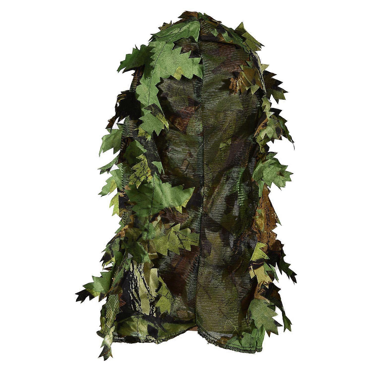 Ghillie Hunting Hat Camouflage Leaf Headgear Mosquito Net Hat Hunting Accessories for Men Breathable