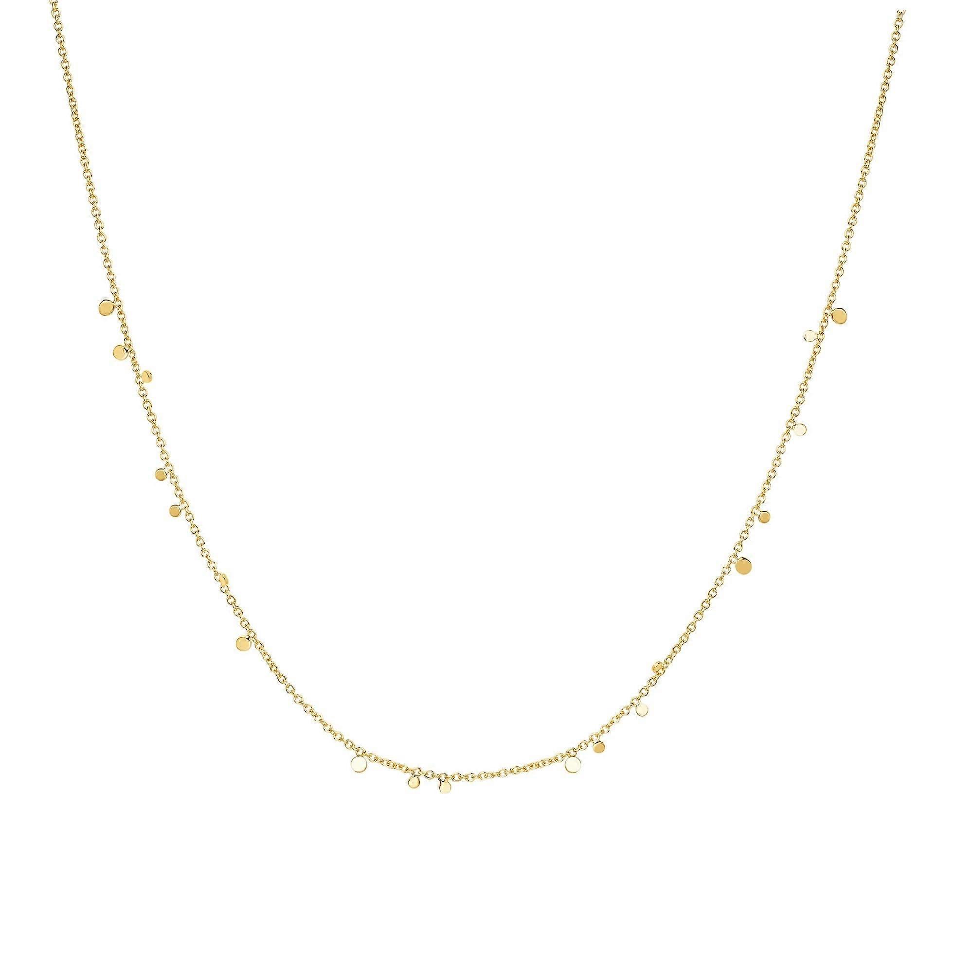 Gold Mini Disc Drop Stacking Necklace N063-02G