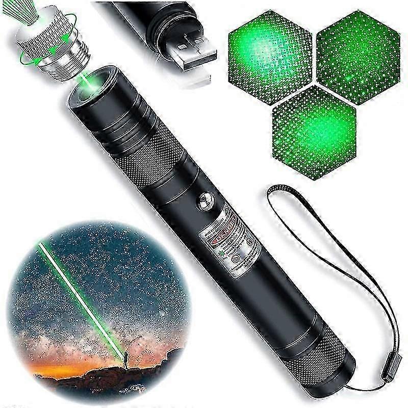 USB Laser Pointer Pen with Flashlight, Aluminum Alloy, Teaching, Pet Teaser, Remote Control