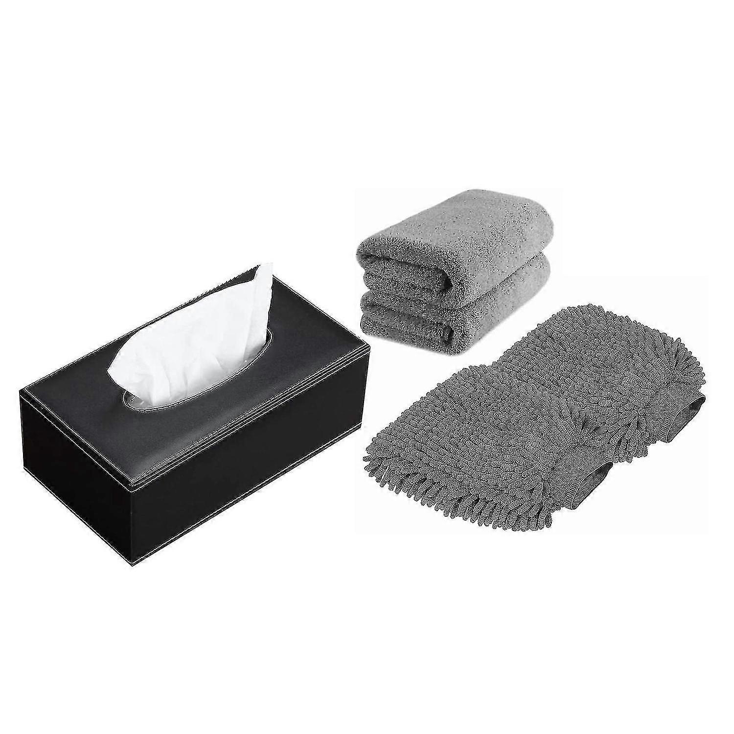 1 Set Mikrofaser Waschen G und Mikrofaser Handtücher 1 Stück Tissue Box Abdeckung
