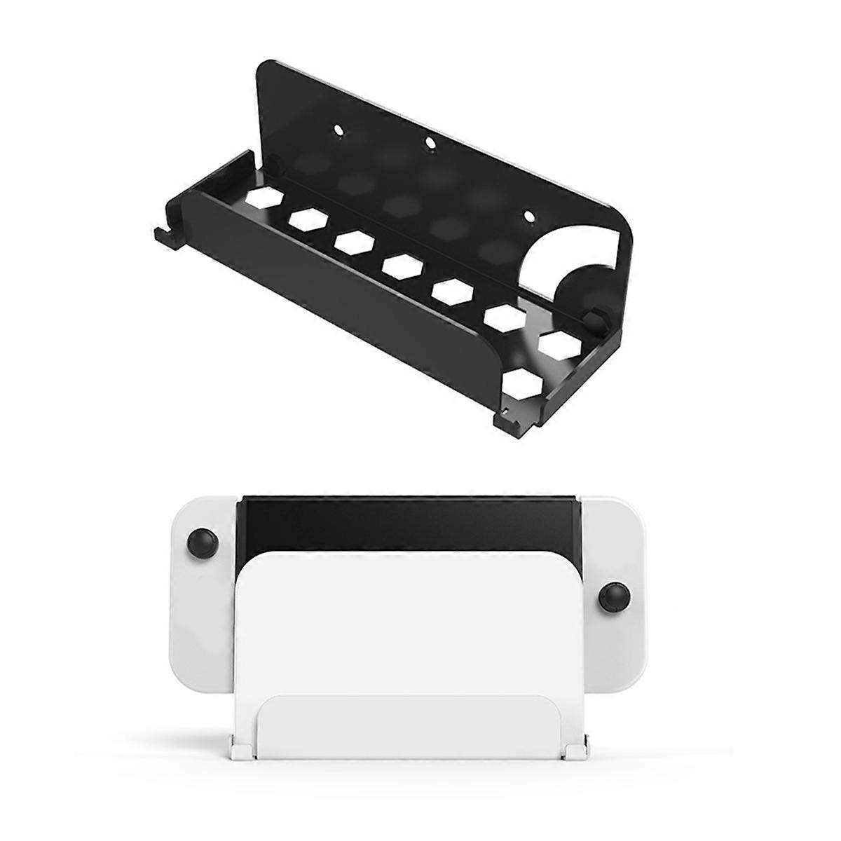 Fit for Switch/Switch OLED Host TV Box Wall Mount Storage Black