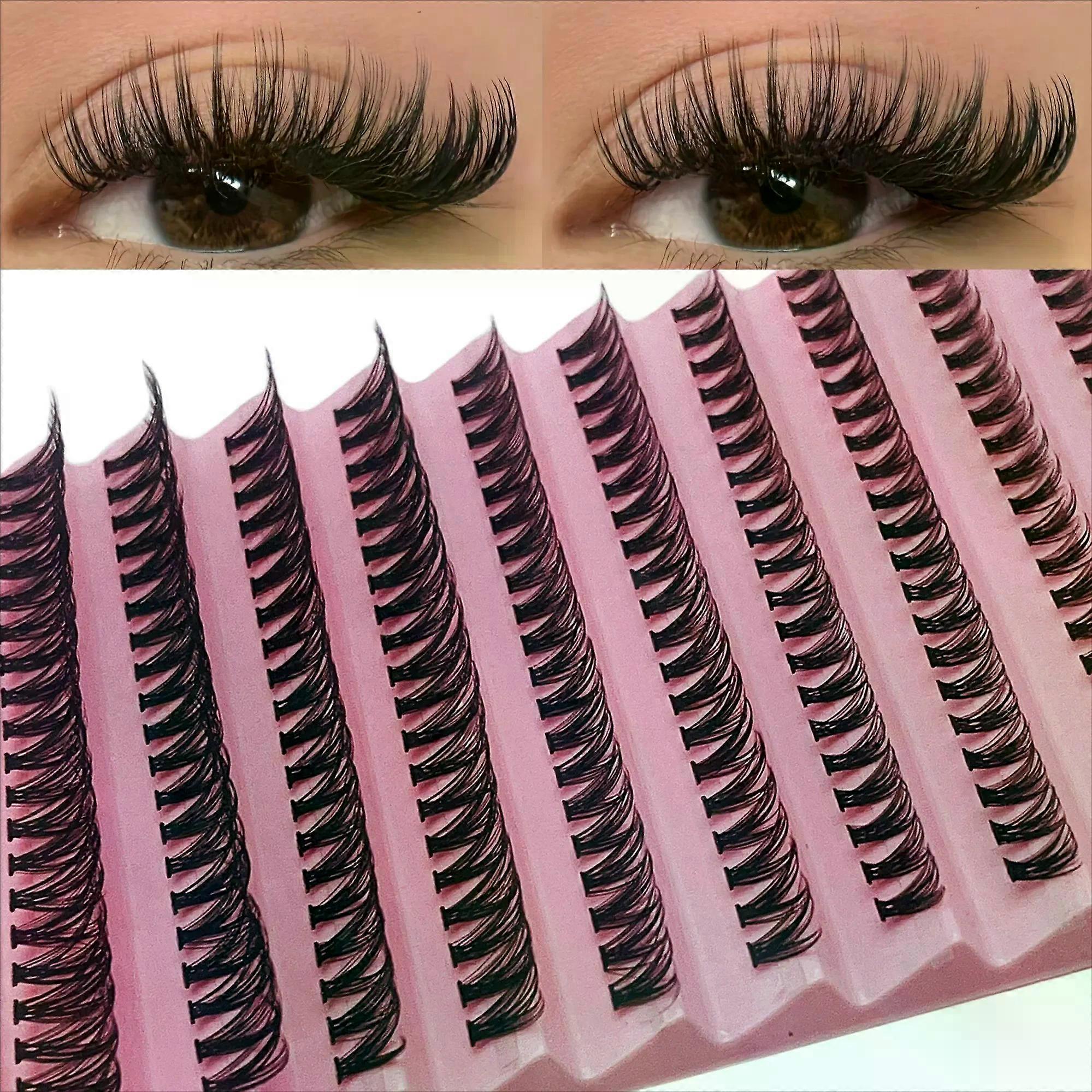 MJ Individual Lashes 8-16mm 200pcs Cluster Lashes Natural Look Mixed Tray DIY Eyelash Extension Volume Lash Clusters Eyelashes