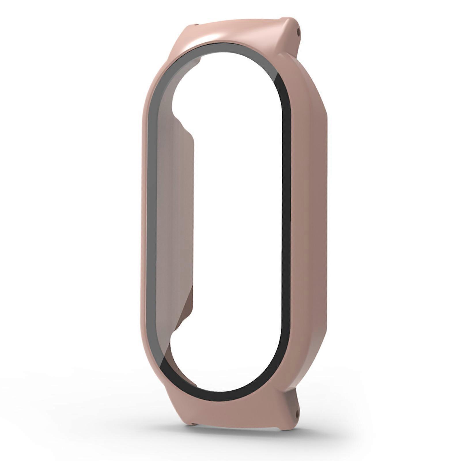 Screen Protector Case Cover for 8/8 NFC Scratch-resist Shock Frame Full Edge Coverage Smartwatch One-piece Bumper-Shell  Pink