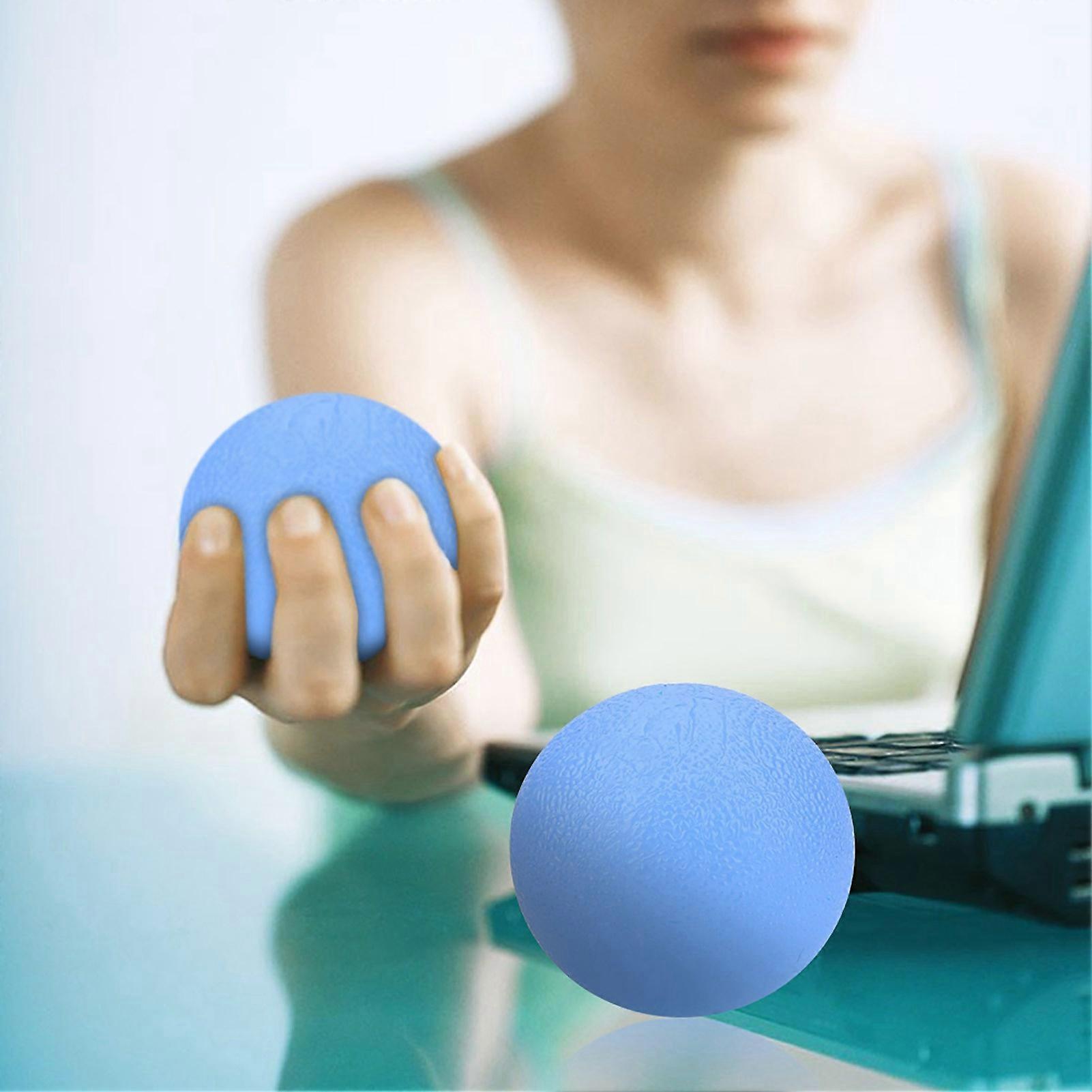 Grip Balls Silicone Massage Grip Ball for Hand Finger Strength Exercise for Body Builders Computer Workers(Blue 30) Silicone Exercise Balls