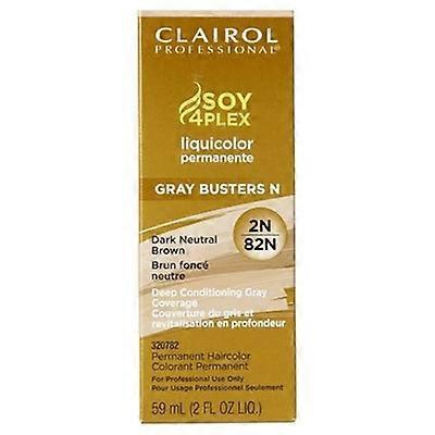 Clairol Soy4Plex Liquicolor Permanente 灰色克星 N 2N/82N 深中性棕色 2oz / 59ml