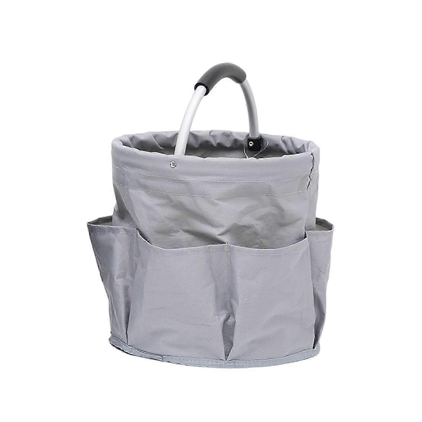 Gray Universal basket for cleaning products, Polyester, 28 x 26.5 x 28 cm