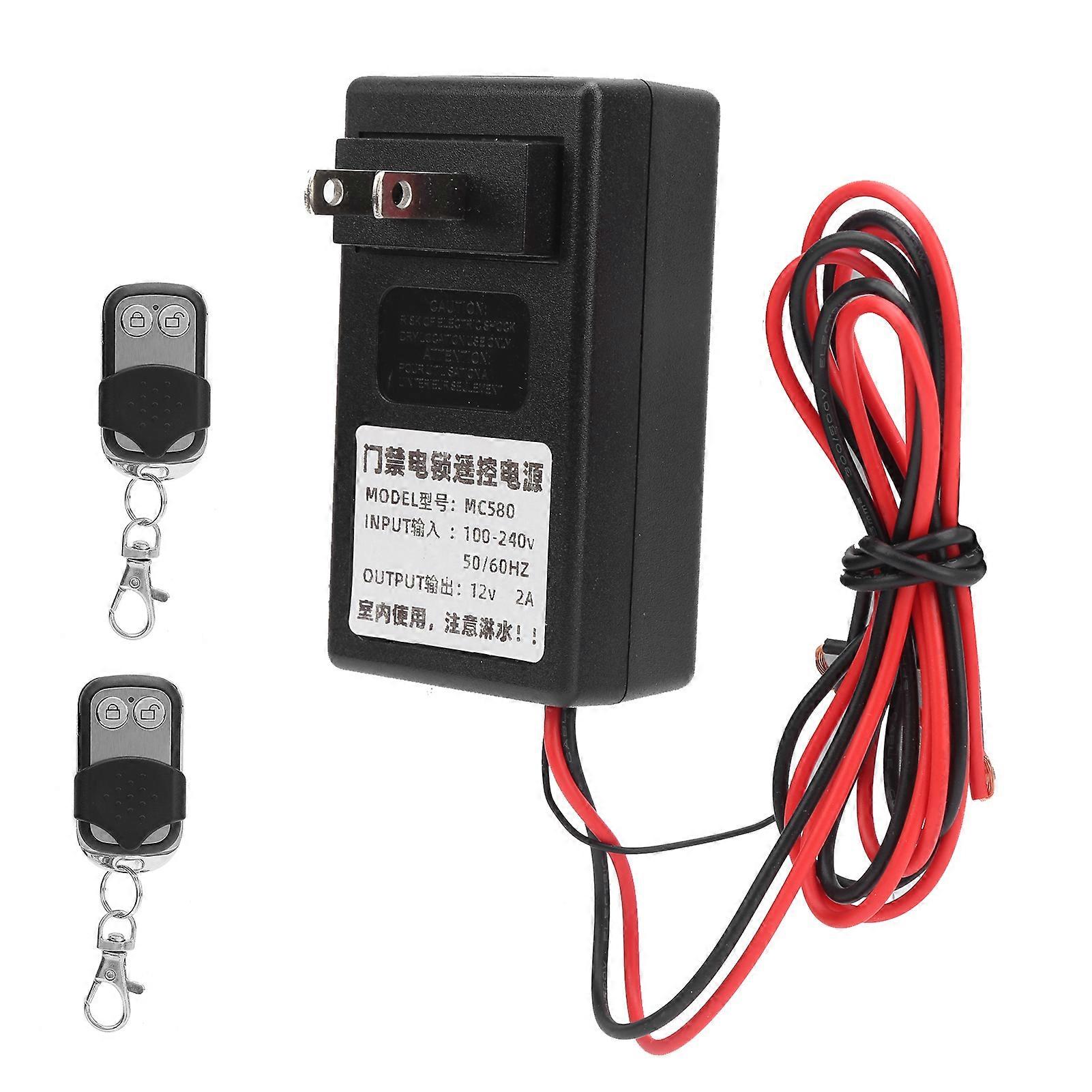 Wireless Remote Control Power Supply for Electric Locks: 12V 2A, Long-Range Access Control