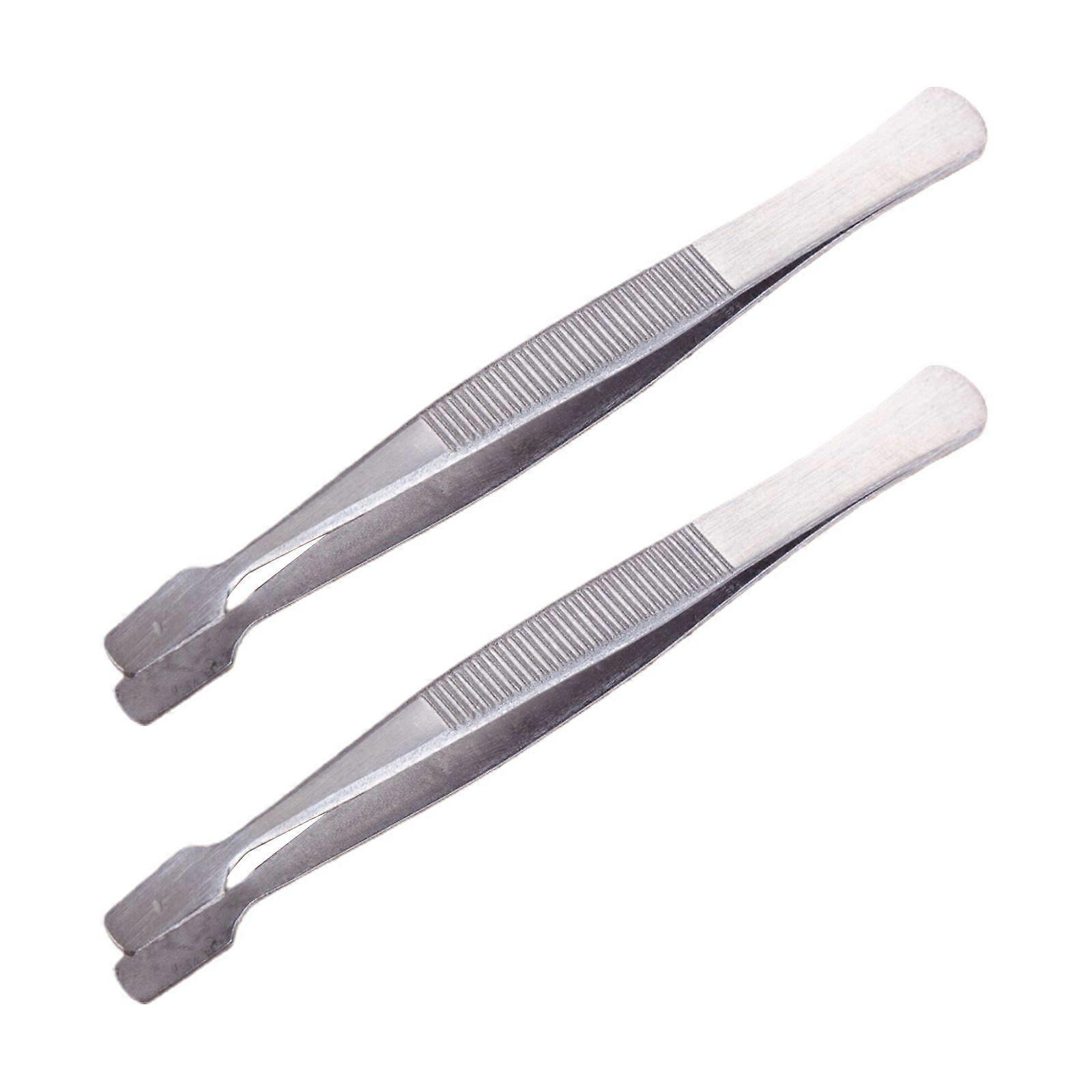 Flat Wide Tip Precision Philately Tweezers for Stamps Documents Photo Develope