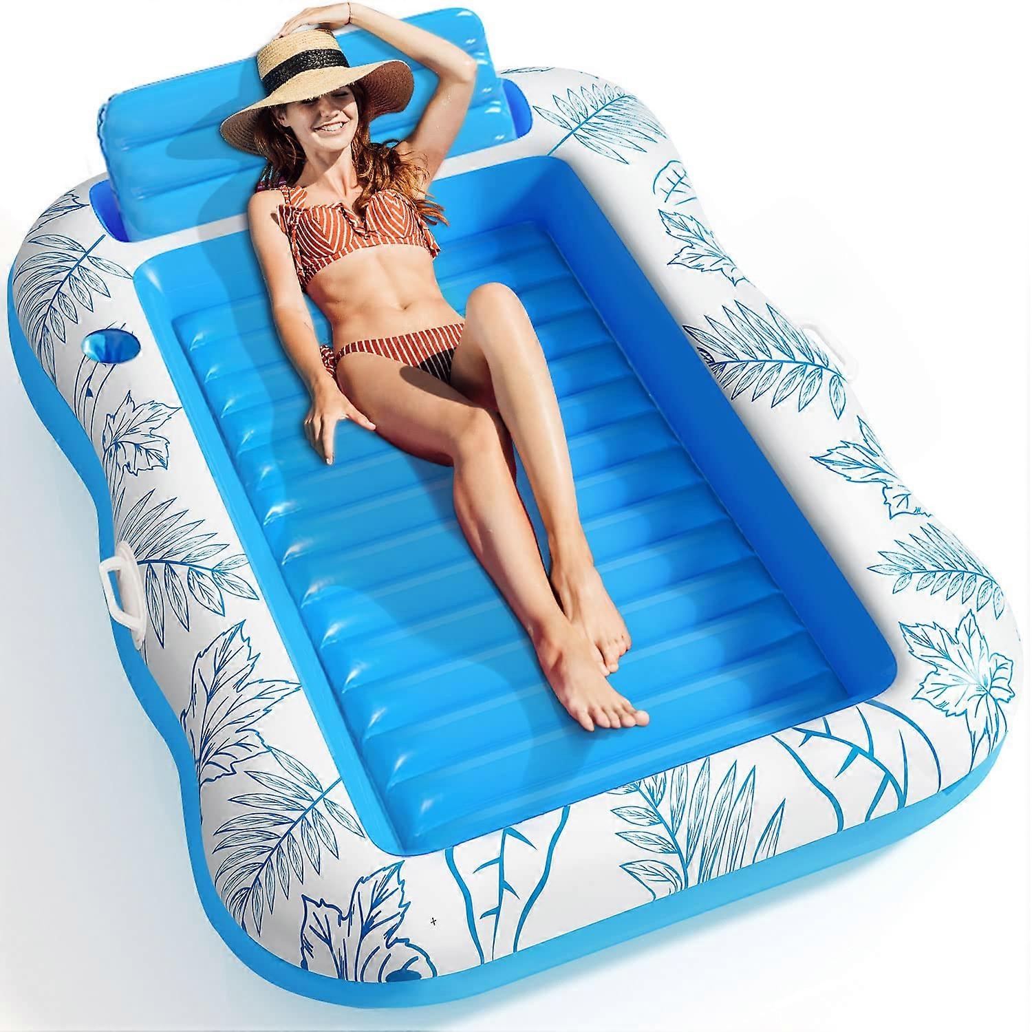Large Pool Lounger Float for Beach Sun and Tanning River & Lake Suntan Floating