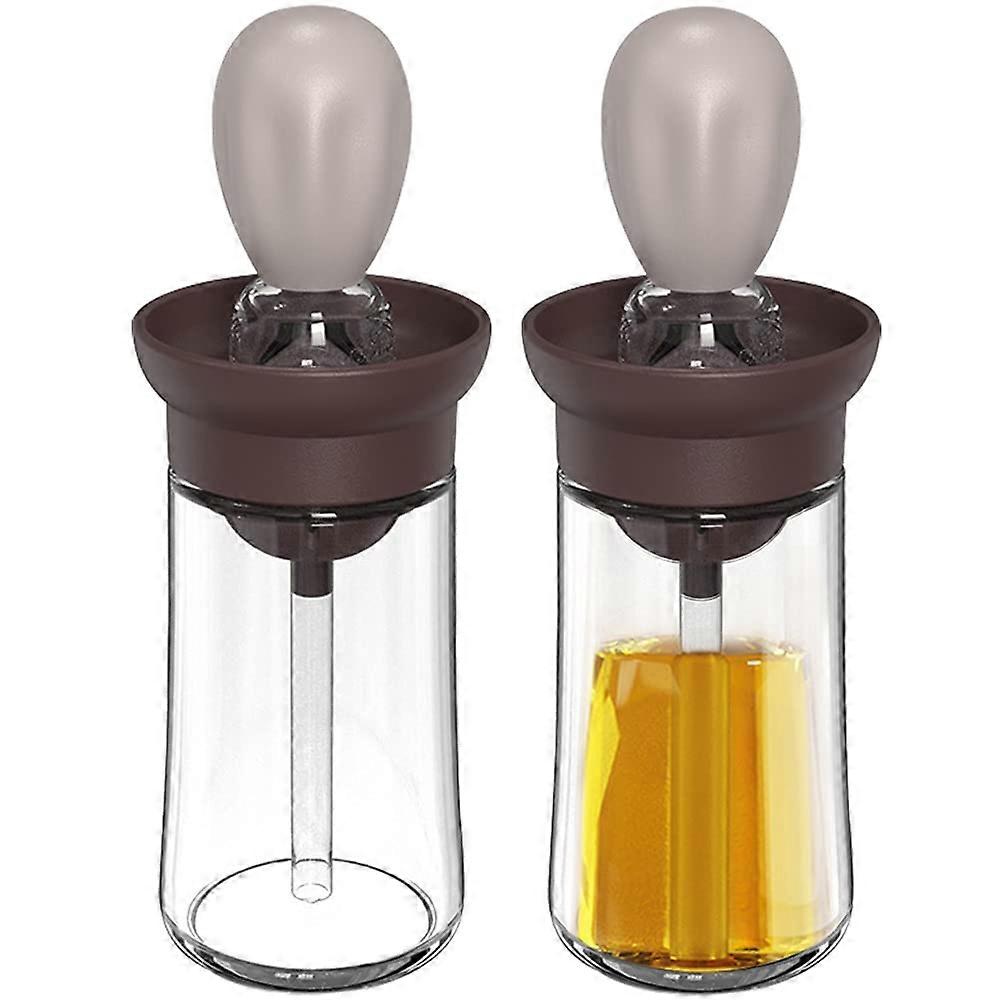 2 Pack Grey Oil Dispenser for Cooking and Frying 180ml