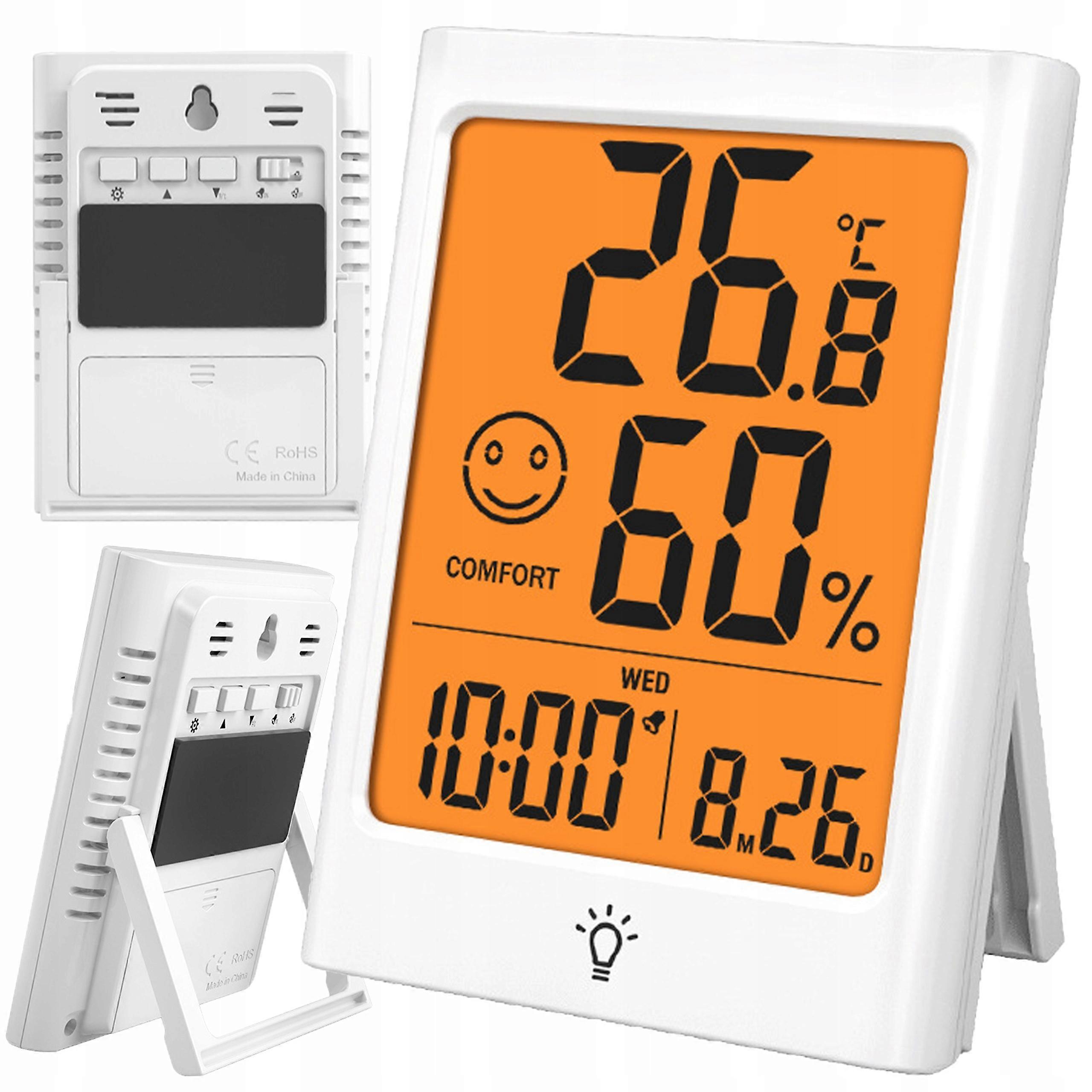 Thermometer Electronic Weather Station Clock Hygrometer Meteo Magnet Alarm