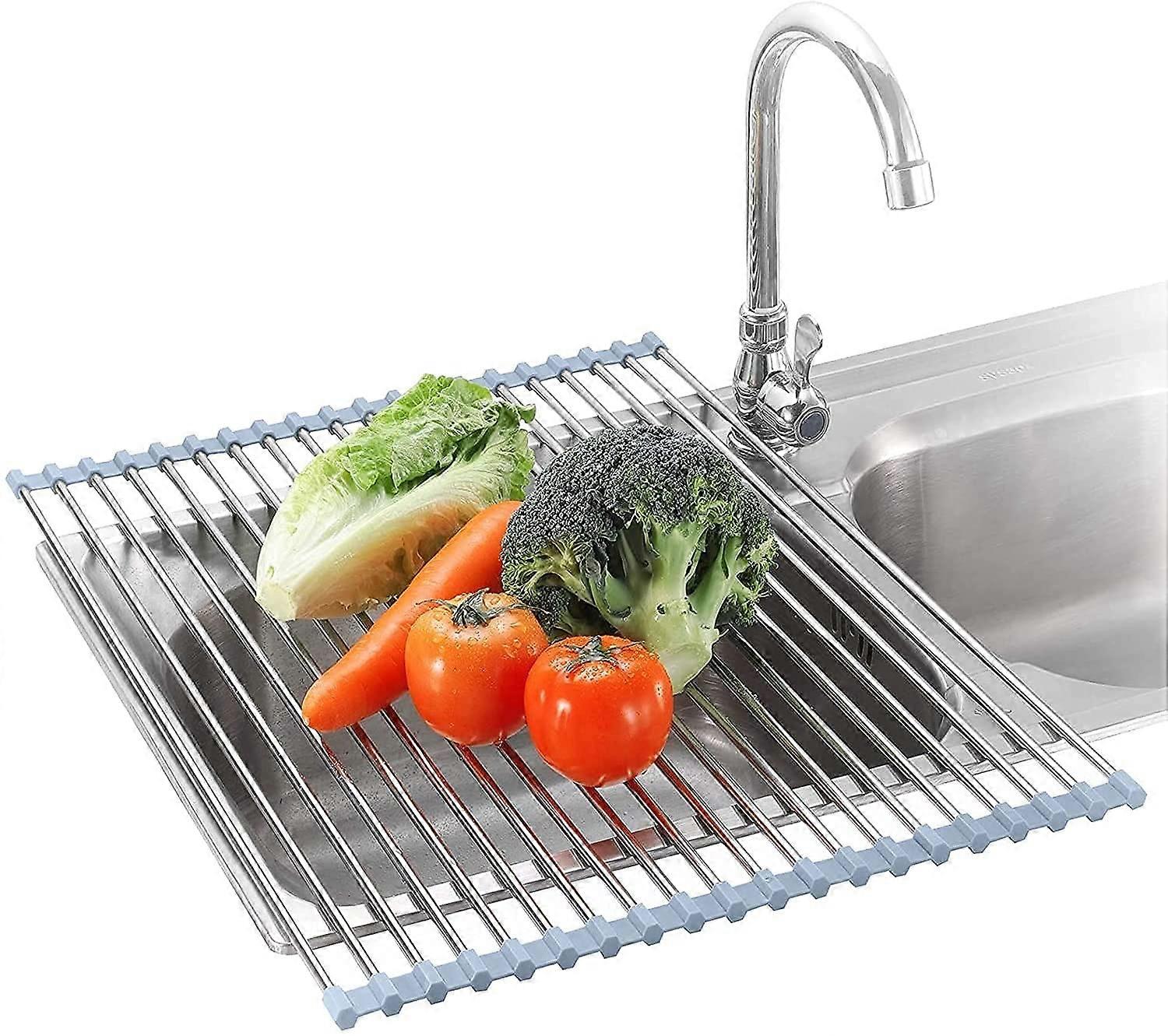 Roll Up Dish Drying Rack Over The Sink for RV Sink 17.5x15.7 in Kitchen Drying Rack