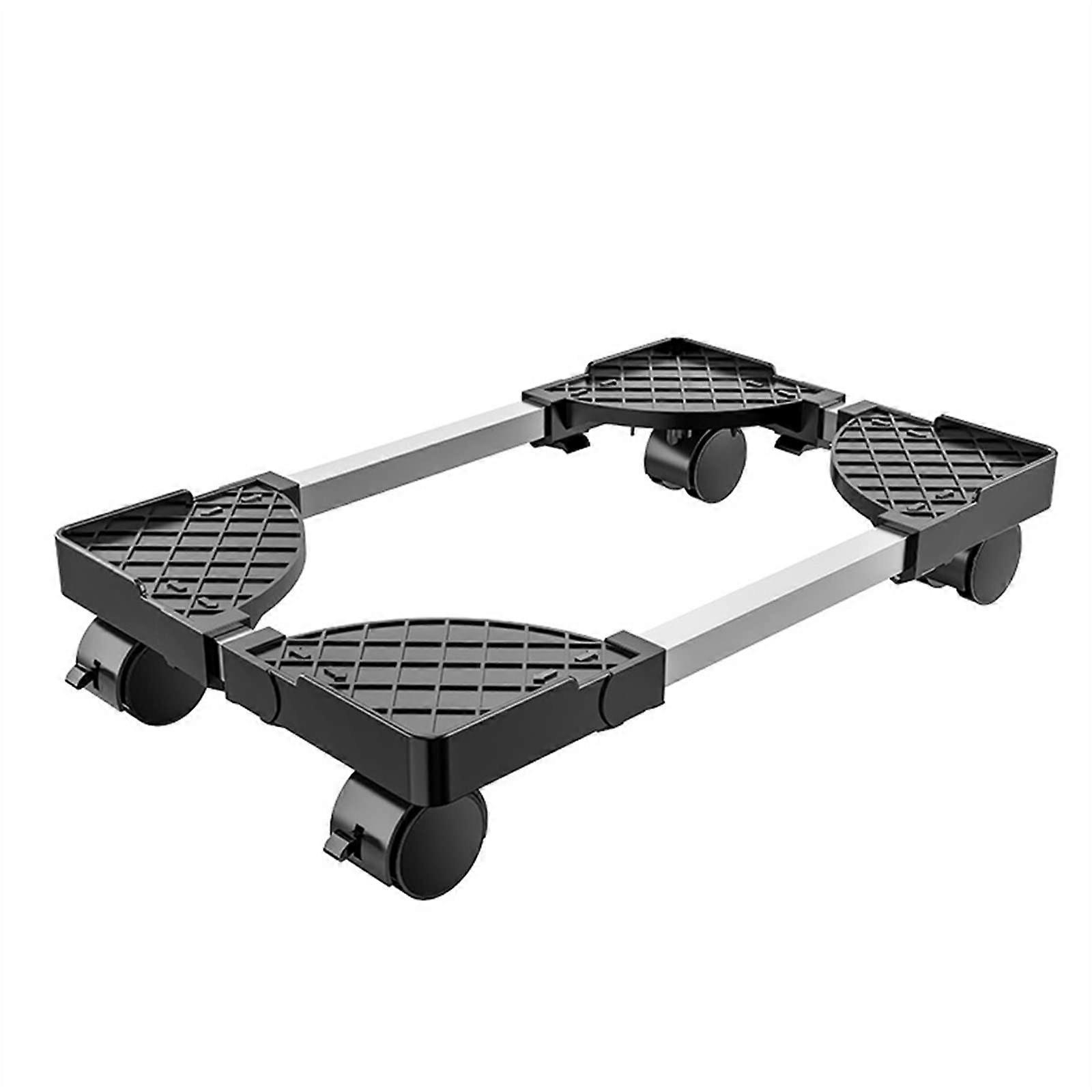 Adjustable Monitor Stand Mobile CPU Stand with 360° Caster Wheels, Removable Under Desk PC Holder for Most Chassis Sizes
