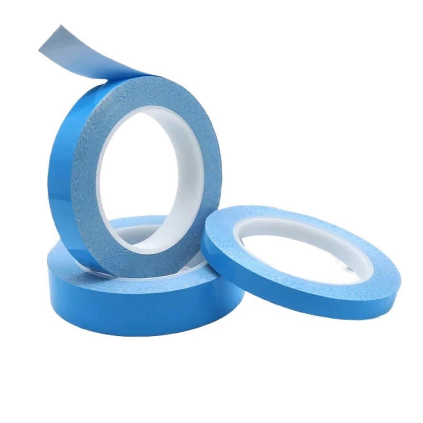 25M Double Side Thermal Conductive Tape 8-25mm Width Blue Heat Tape Transfer Adhesive Cooling Heatsink for Computer C G(25M_Width 25MM)