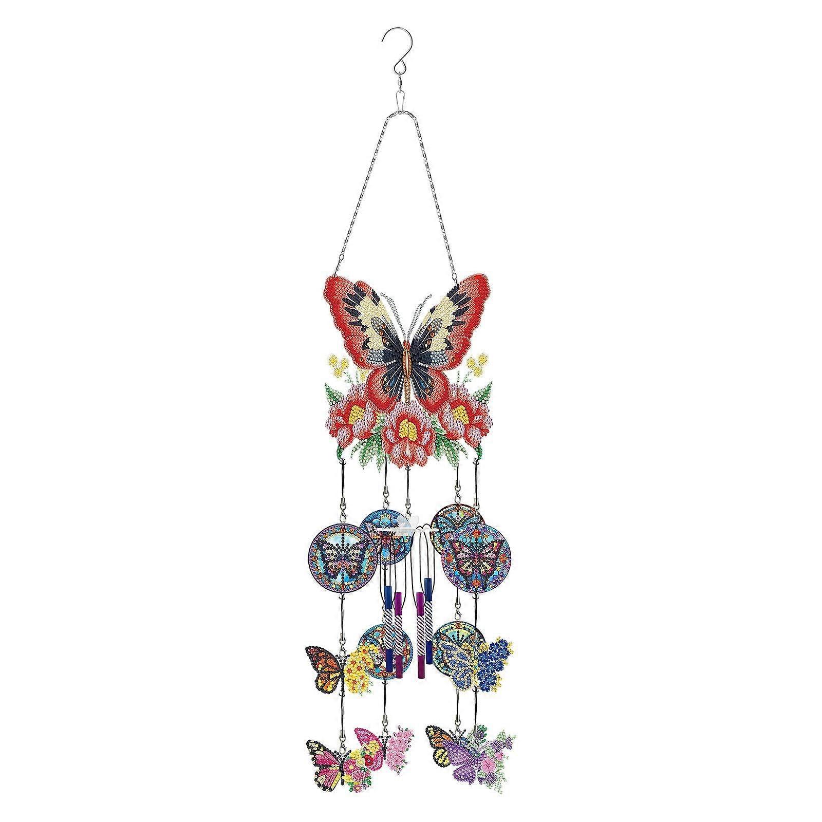 DIY dot painting wind chime kit, diamond painting wind chime, 3D sun catcher diamond dot painting
