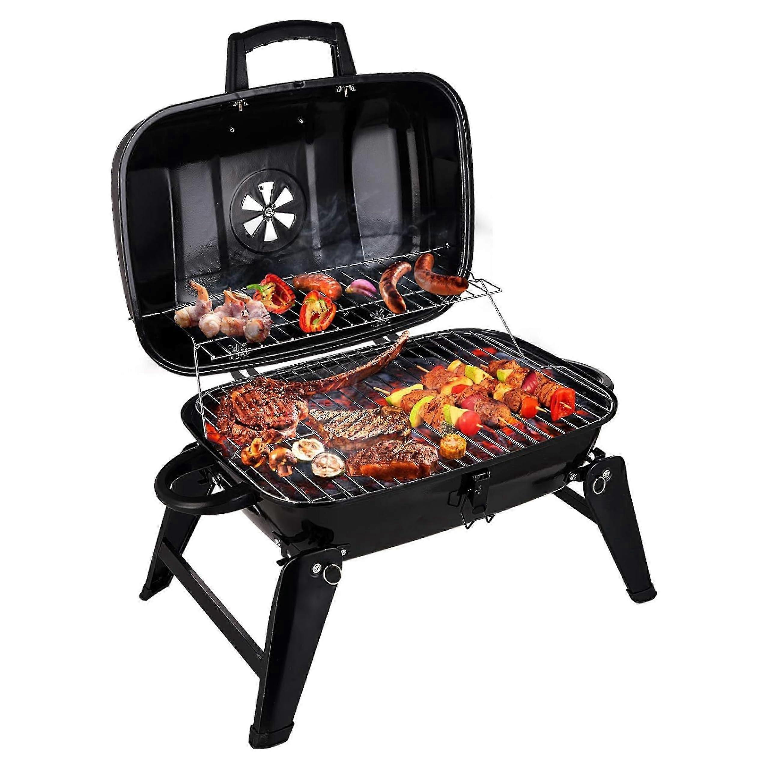 Mini sammenleggbar kullgrill for camping