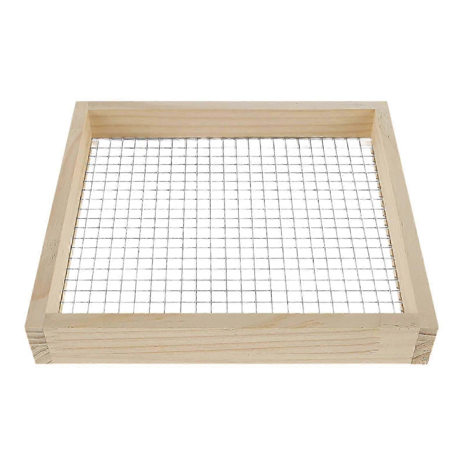 Handheld Garden Soil Sieve Gardening Tool Sifting Soil Potting Soil Compost Manual Gravel Sieve Versatile Practical Wooden